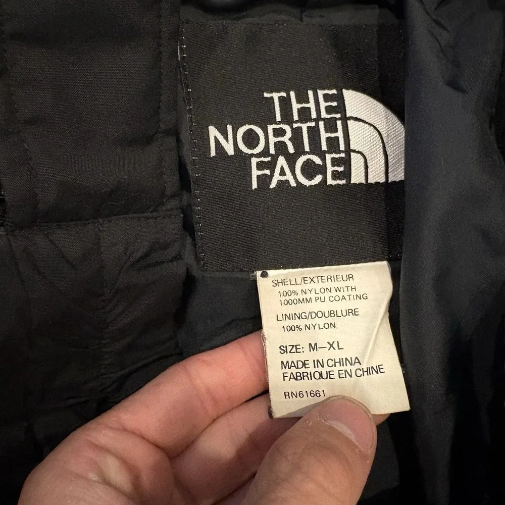 VINTAGE The North Face Black Pants Side Zip Off Mountain Outdoor Skiing M-XL Tag